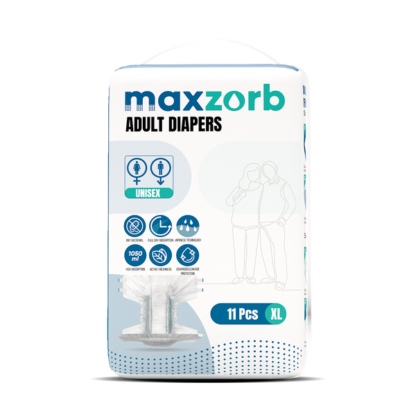 Maxzorb adult diapers size XL – pack front view
