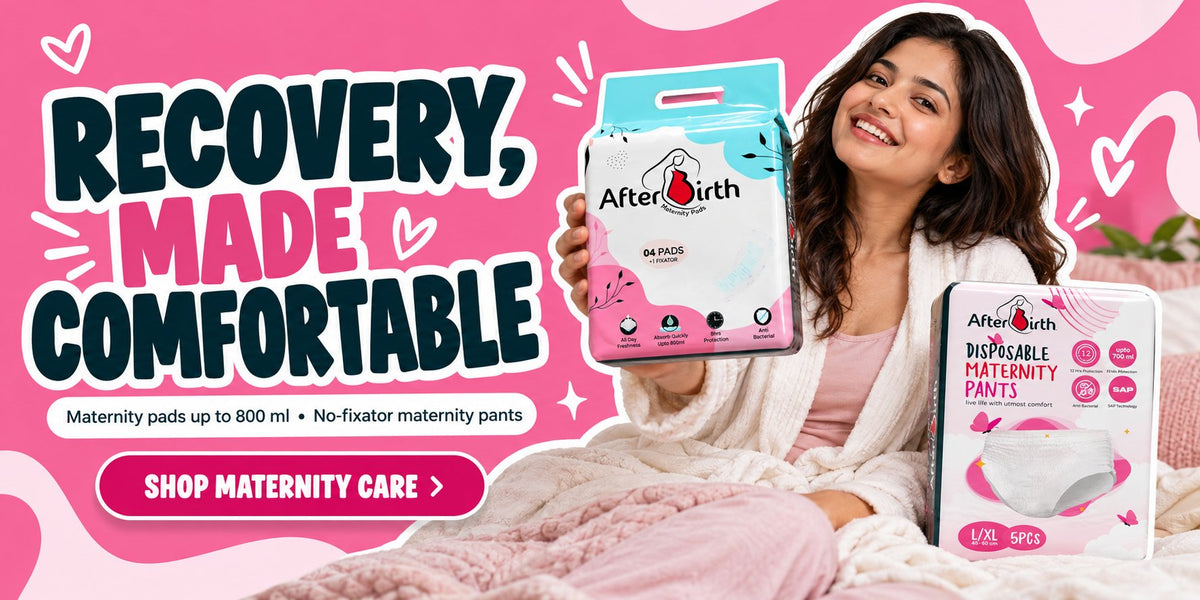 AfterBirth maternity pads up to 800 ml and disposable maternity pants for postpartum recovery
